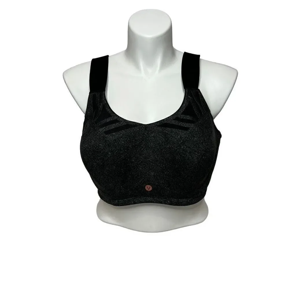 Livi active max support underwire gray high impact sports bra size 44DD